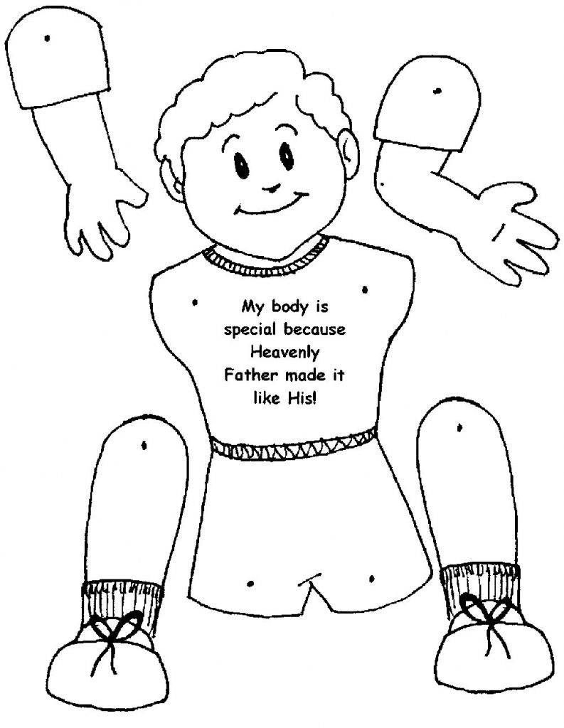 My Body Coloring Pages Preschool At Getdrawings Free Download