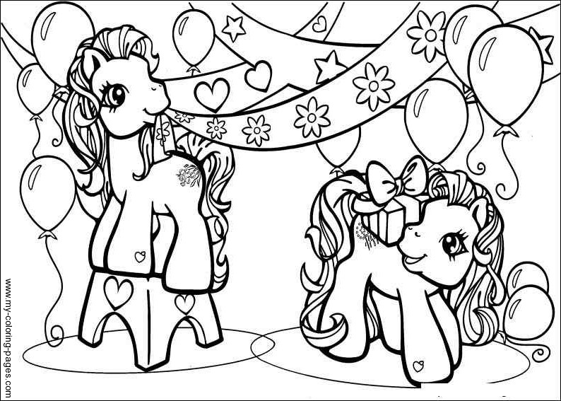 My Little Pony Birthday Coloring Pages at GetDrawings | Free download