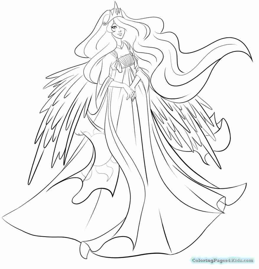 My Little Pony Coloring Pages Celestia at GetDrawings | Free download