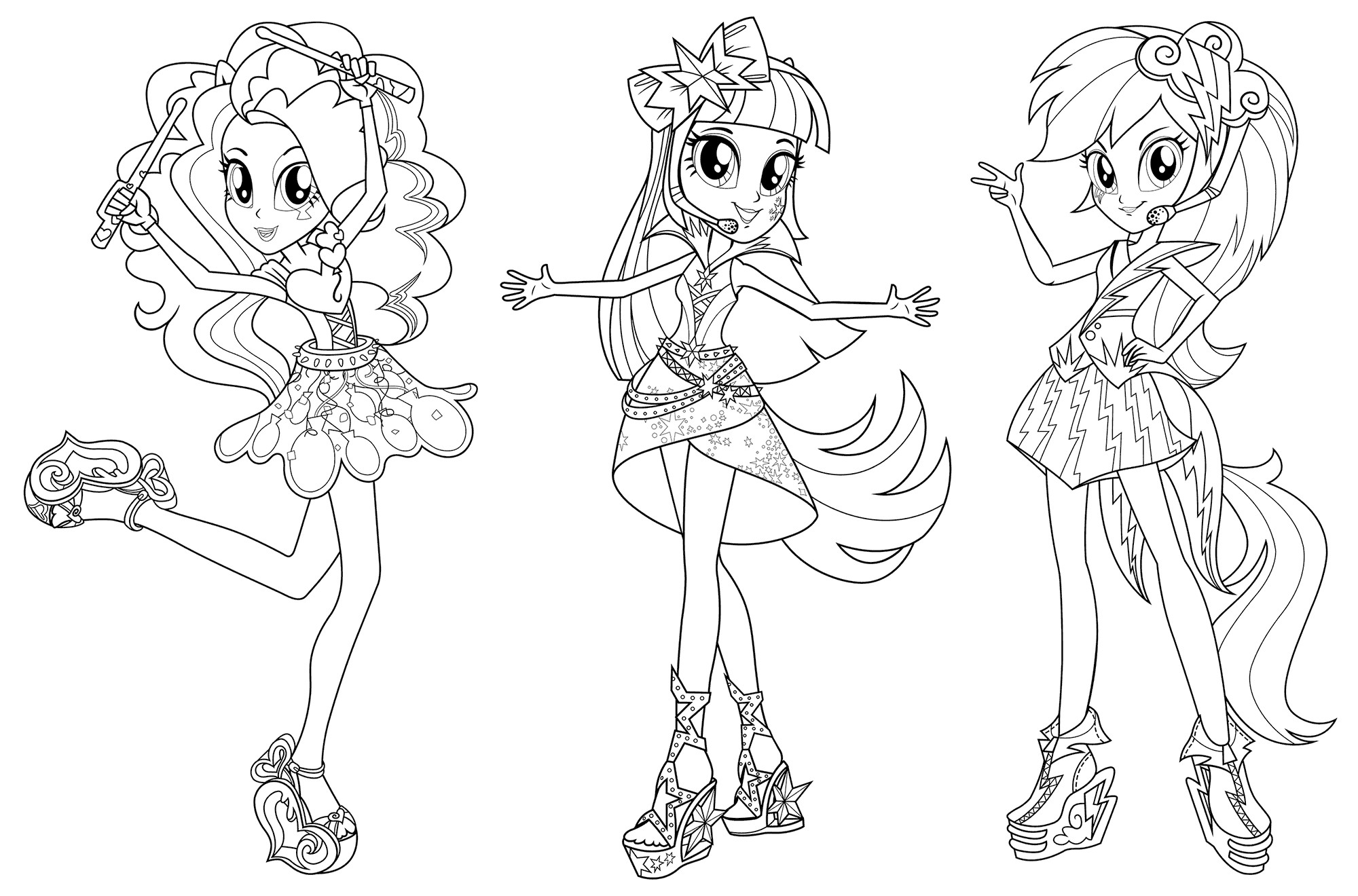 Equestria Girl Coloring Pages To Print at GetDrawings | Free download