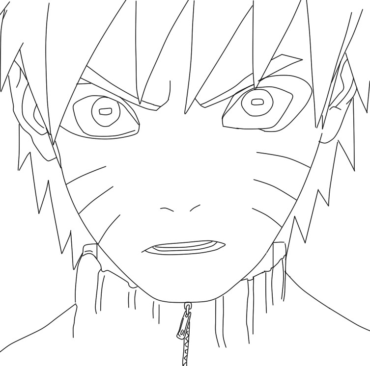 753x746 Naruto Sage Mode Coloring Pages.