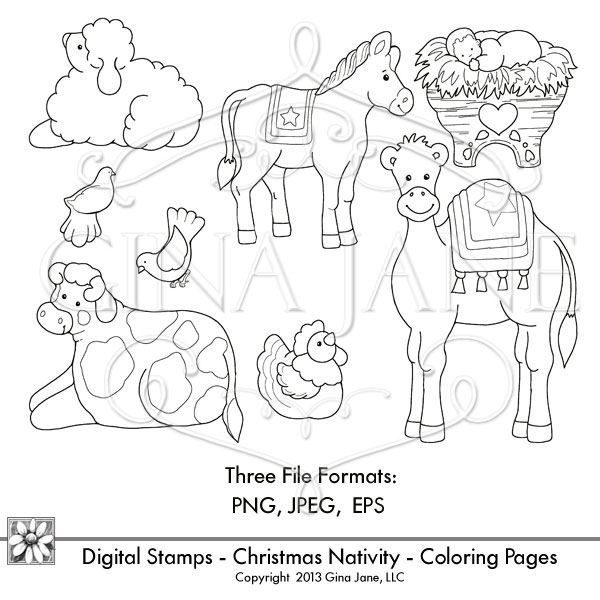 Nativity Animals Coloring Pages At Getdrawings Free Download