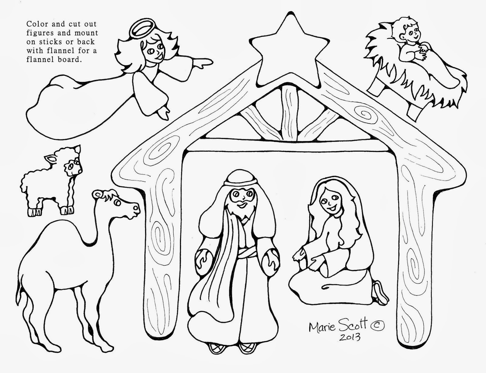 Nativity Characters Coloring Pages at GetDrawings Free download
