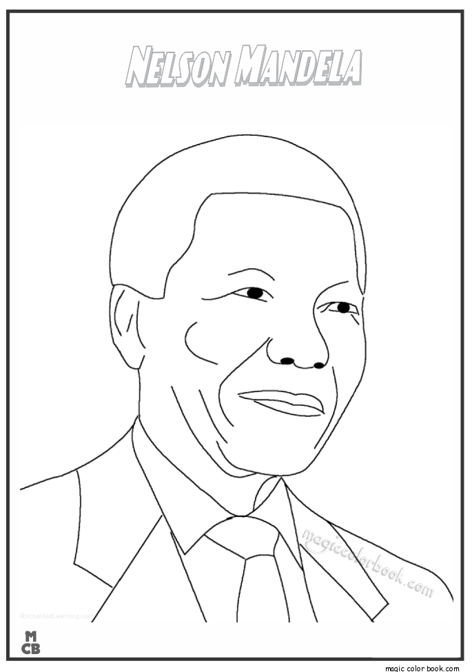 Nelson Mandela Coloring Page at GetDrawings | Free download