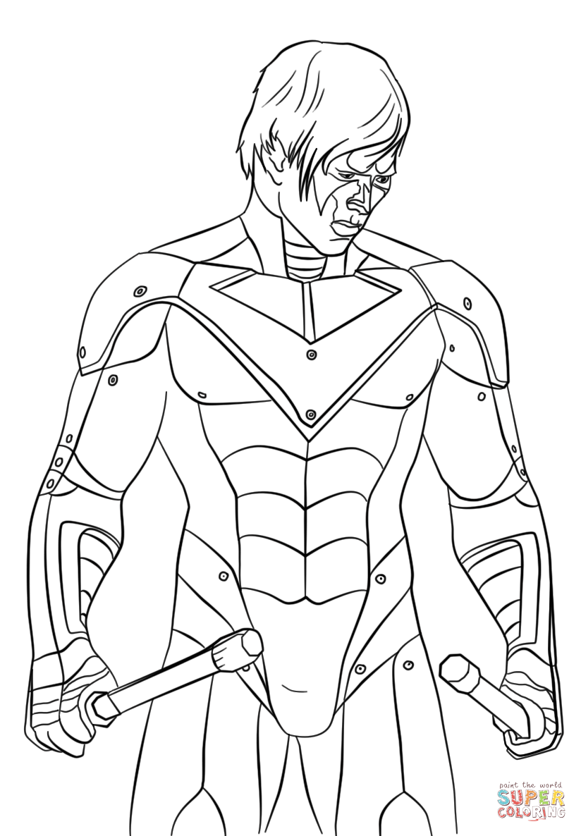 Nightwing Coloring Pages at GetDrawings | Free download