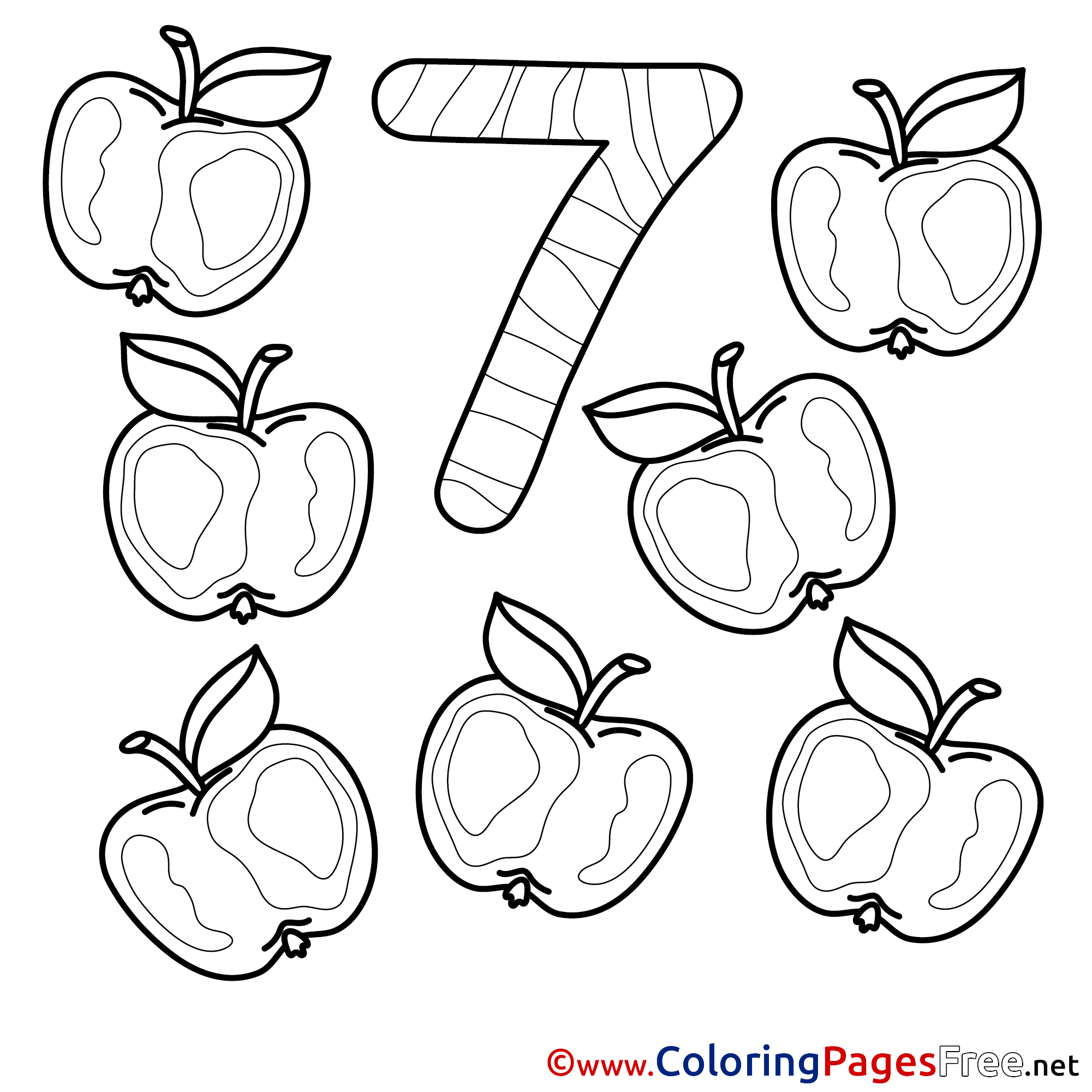Number 7 Counting Worksheets