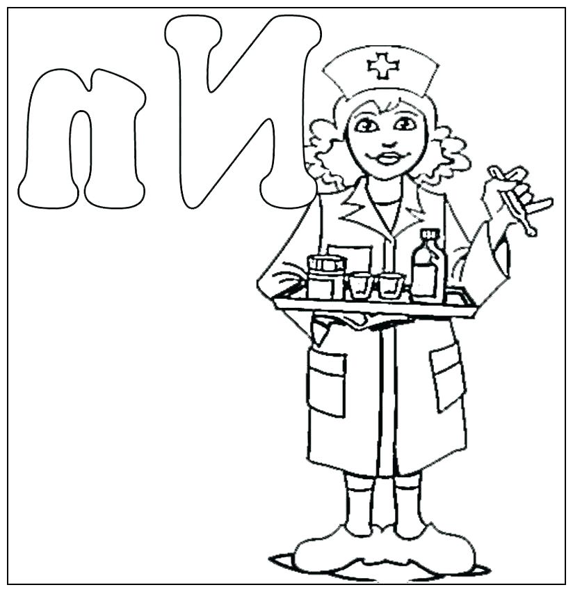 Nurse Coloring Pages For Kids at GetDrawings | Free download