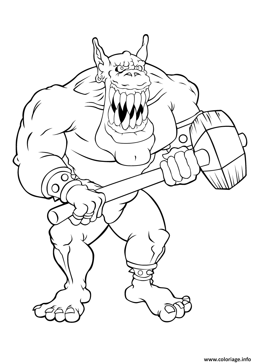 Ogre Coloring Pages At Getdrawings Free Download