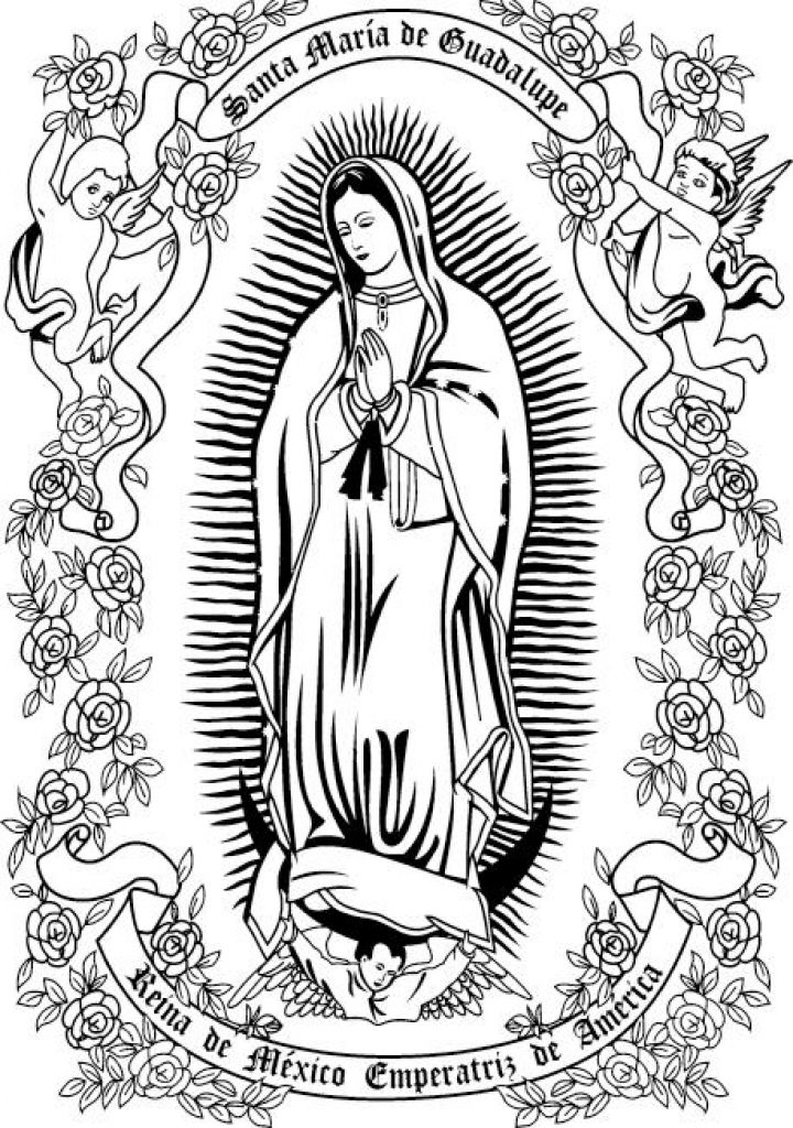 Our Lady Of Guadalupe Coloring Page at GetDrawings Free download