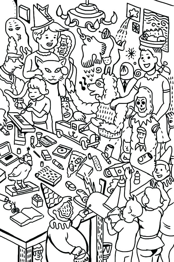 Pajama Party Coloring Pages At Getdrawings Free Download