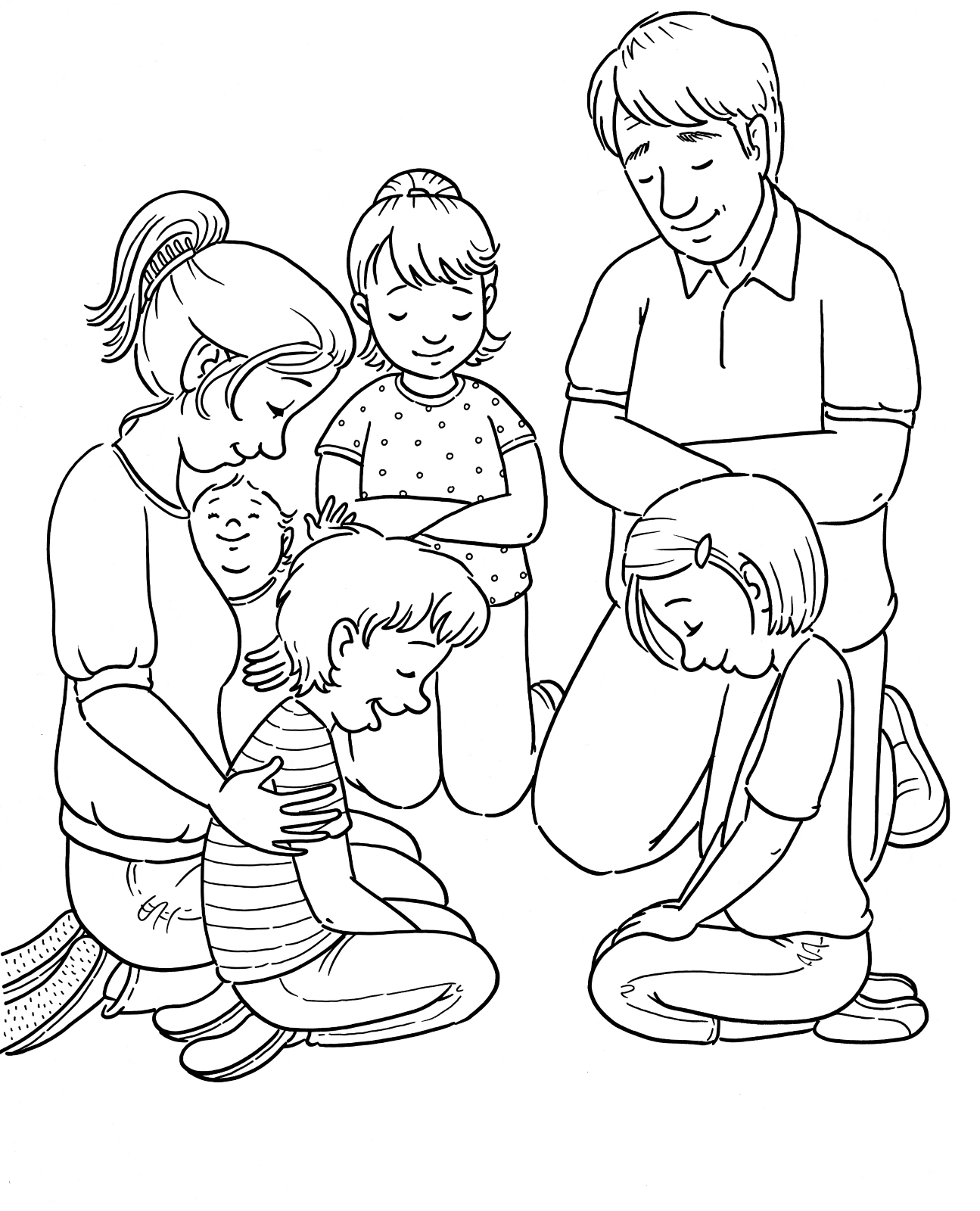 People Praying Coloring Pages At Getdrawings Free Download