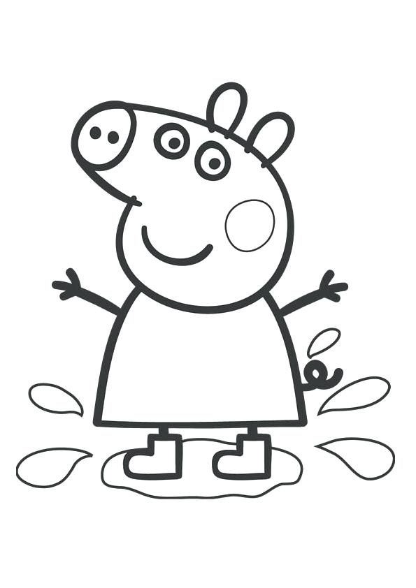 Peppa Coloring Pages at GetDrawings | Free download