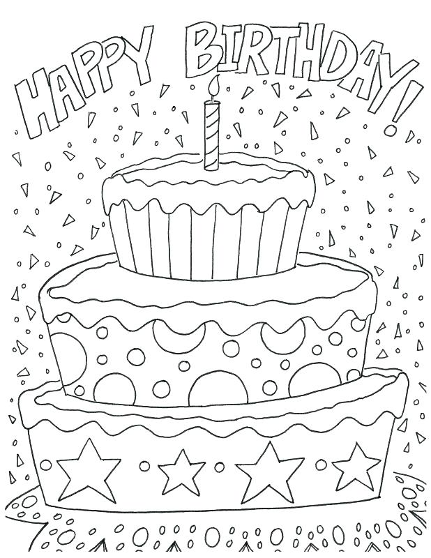 Free Printable Birthday Colouring Cards