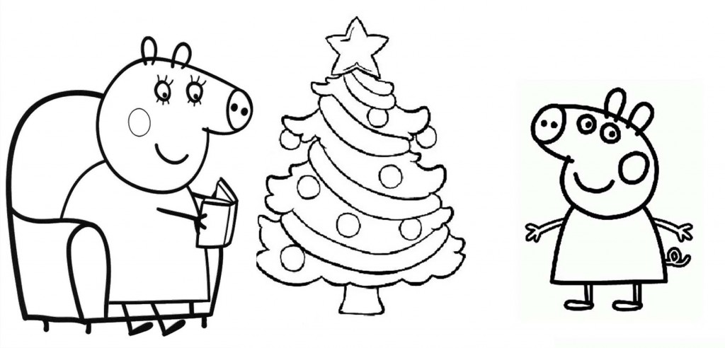 Xmas Peppa Pig Coloring Pages Coloring Pages