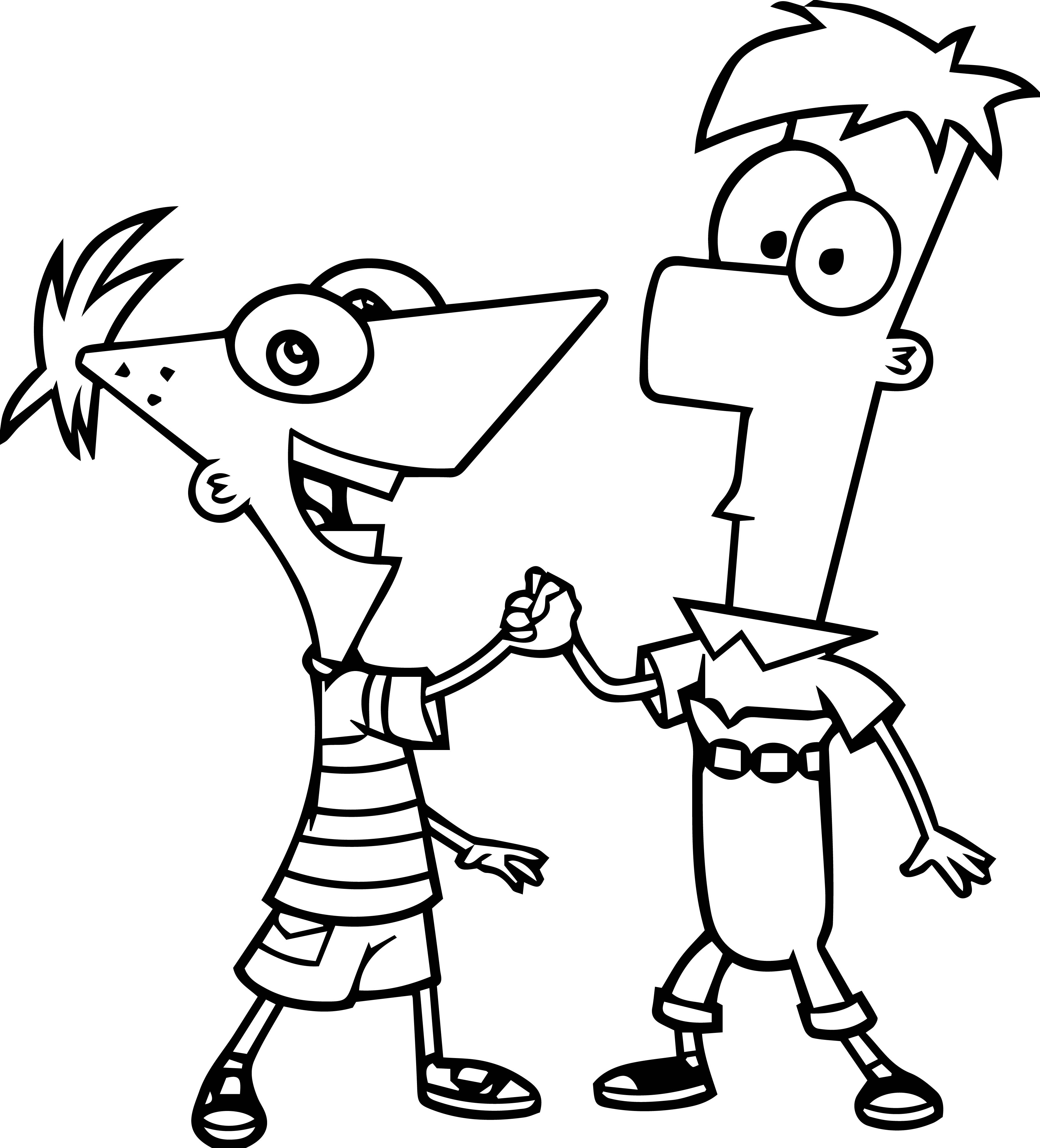 Free Printable Color By Numbers Phineas And Ferb