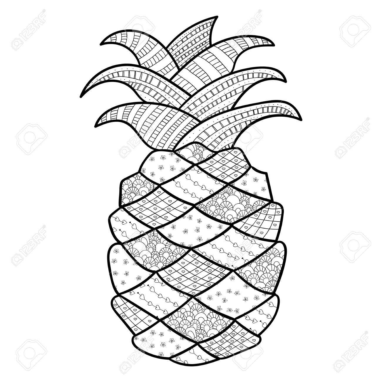 Pineapple Coloring Page At Getdrawings Free Download