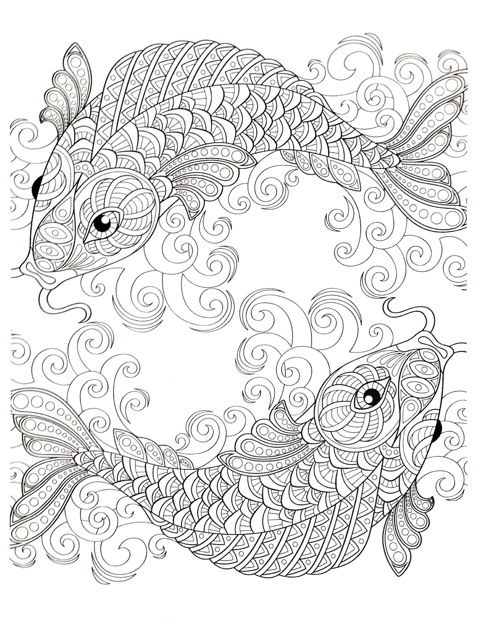 Pisces Coloring Pages at GetDrawings | Free download