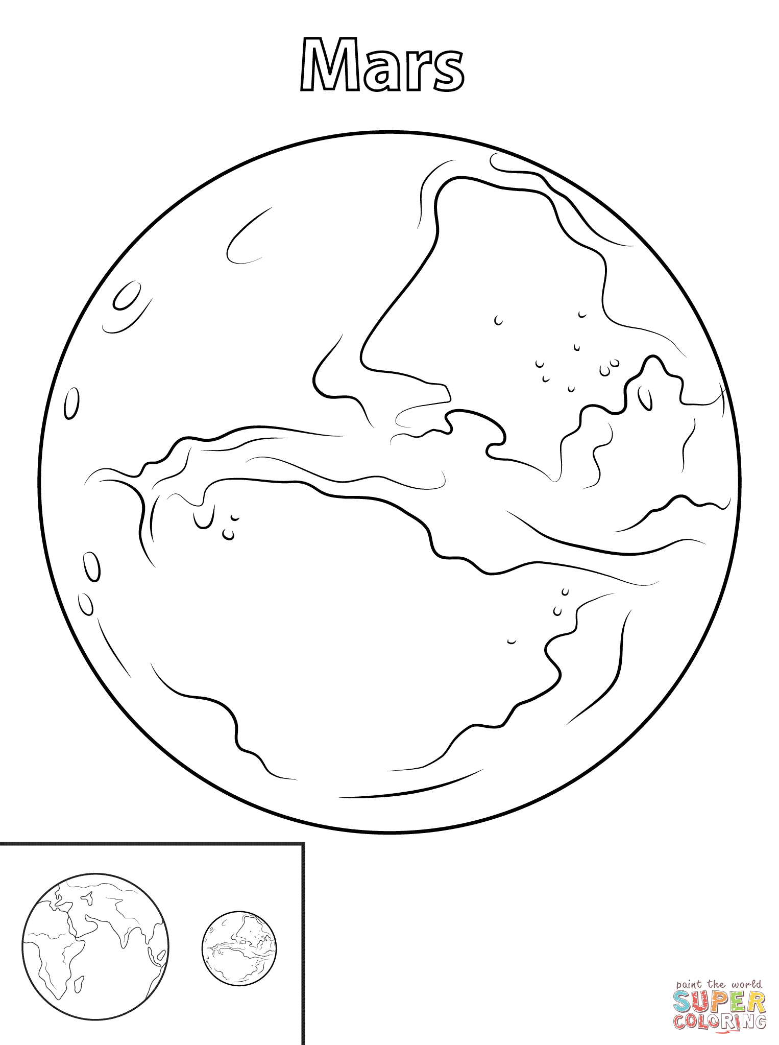 Planet Mars Coloring Pages at GetDrawings | Free download