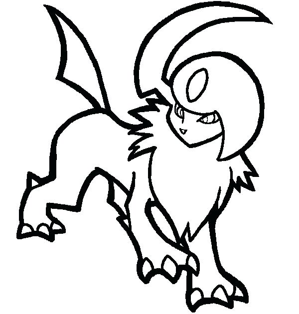 Pokemon Coloring Pages Absol At Getdrawings Free Download