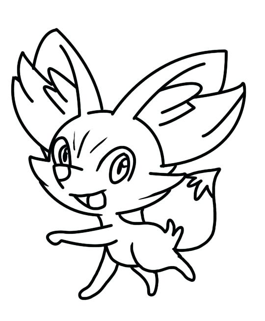 Pokemon coloring pages fennekin