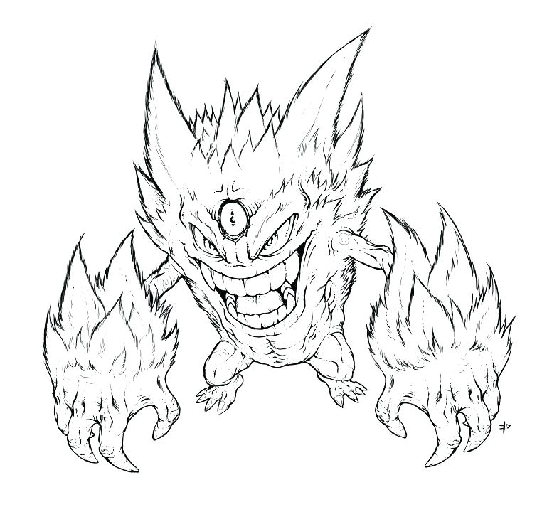 Pokemon Coloring Pages Gengar at GetDrawings | Free download