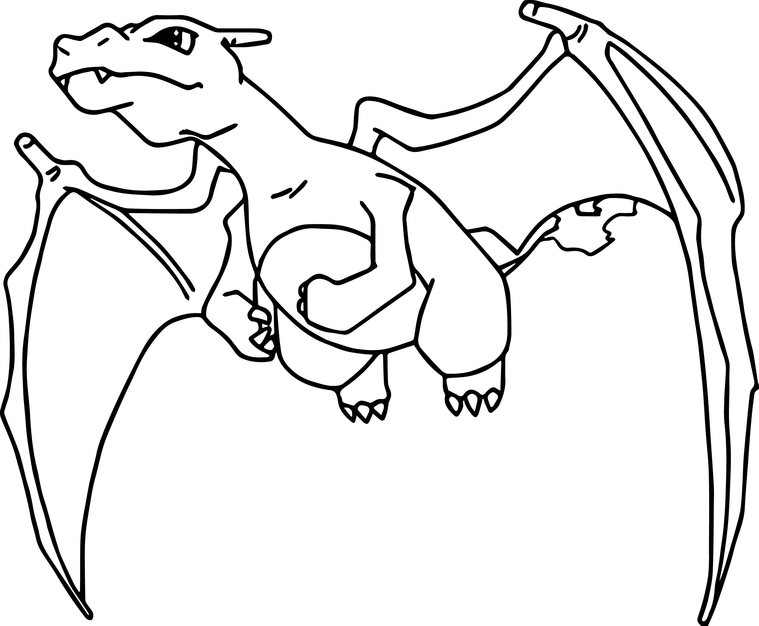 Pokemon Charizard Kleurplaat