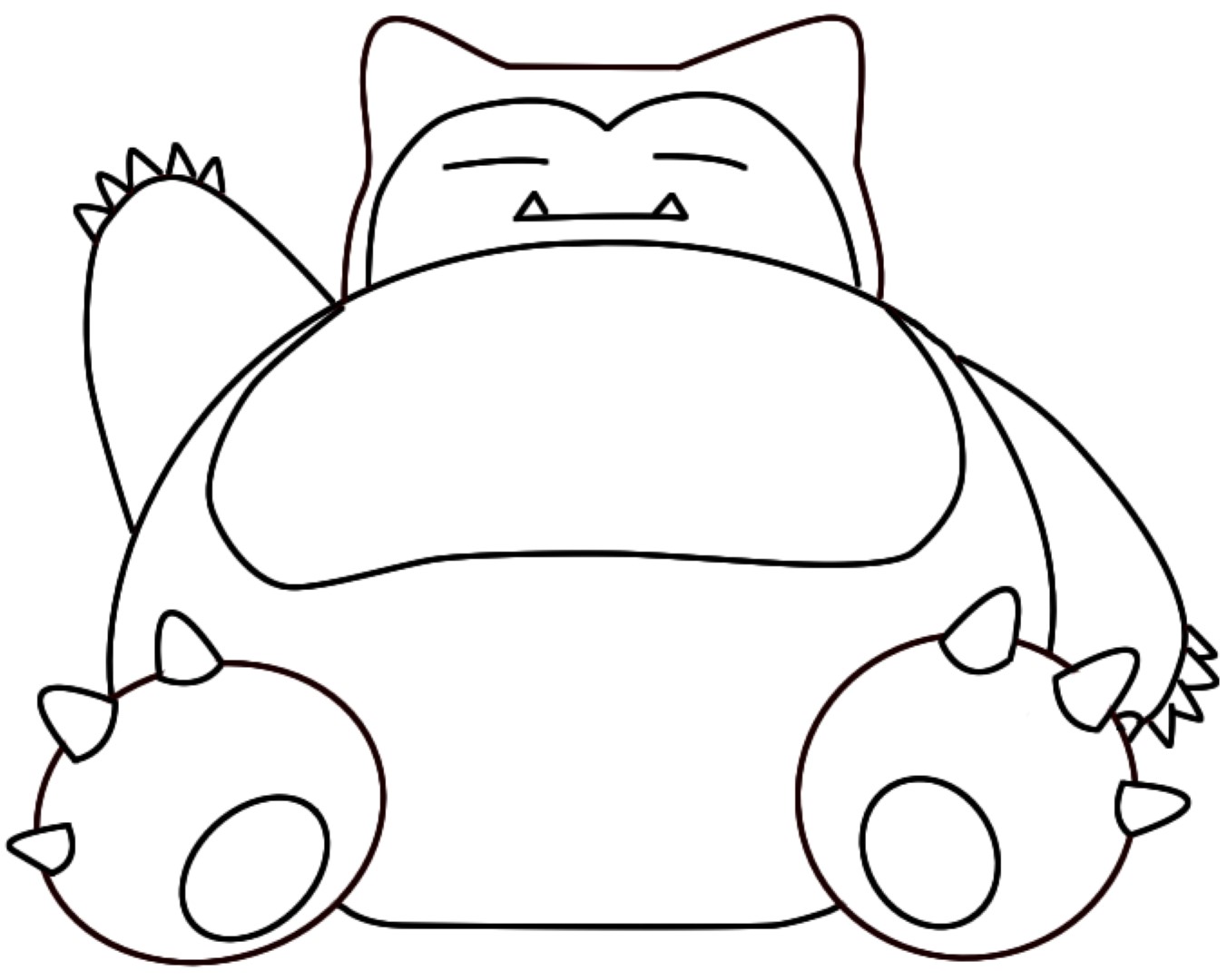 Pokemon Coloring Pages Snorlax at GetDrawings | Free download