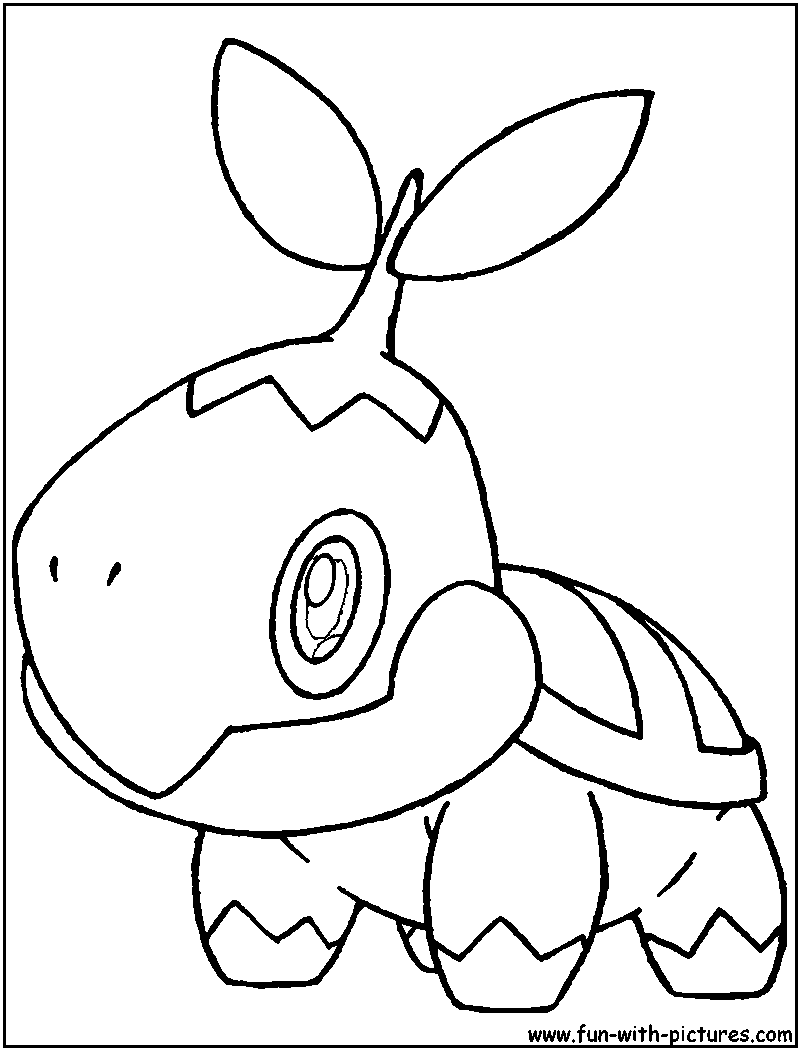 50. coloring page images for 'Turtwig'. 