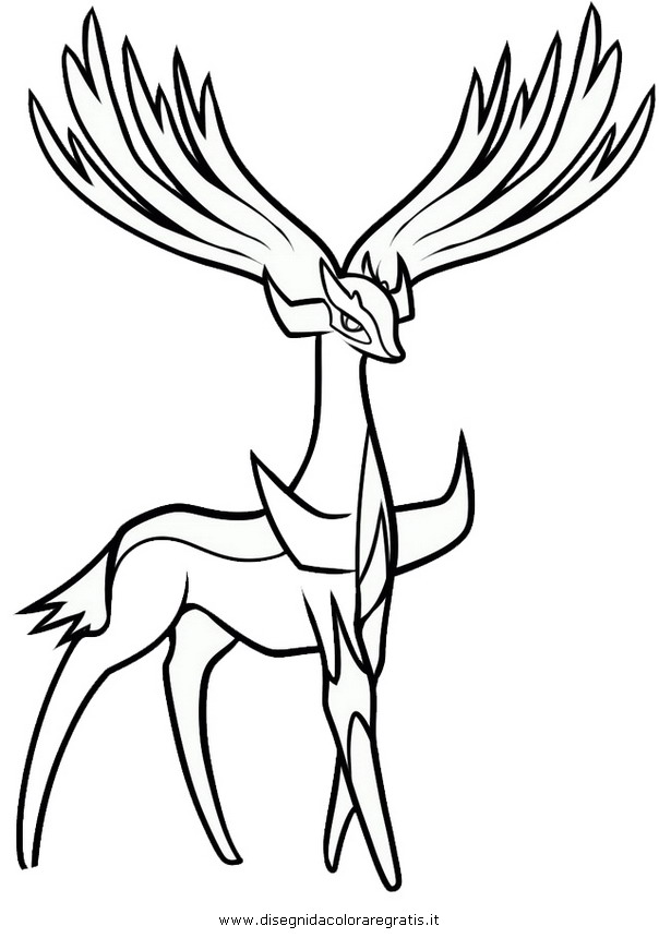 Pokemon Coloring Pages Xerneas at GetDrawings | Free download