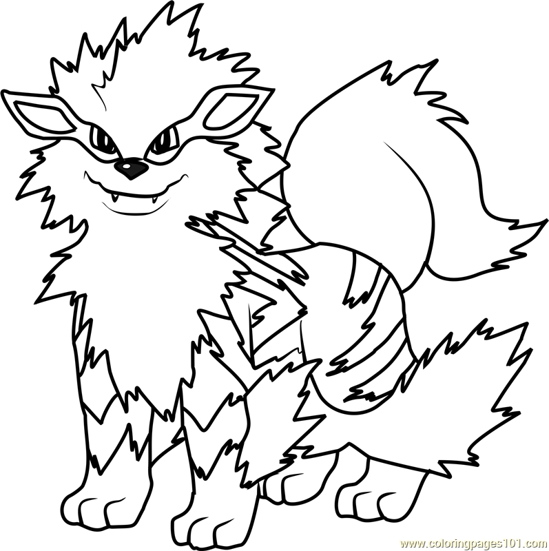Pokemon Coloring Pages Growlithe