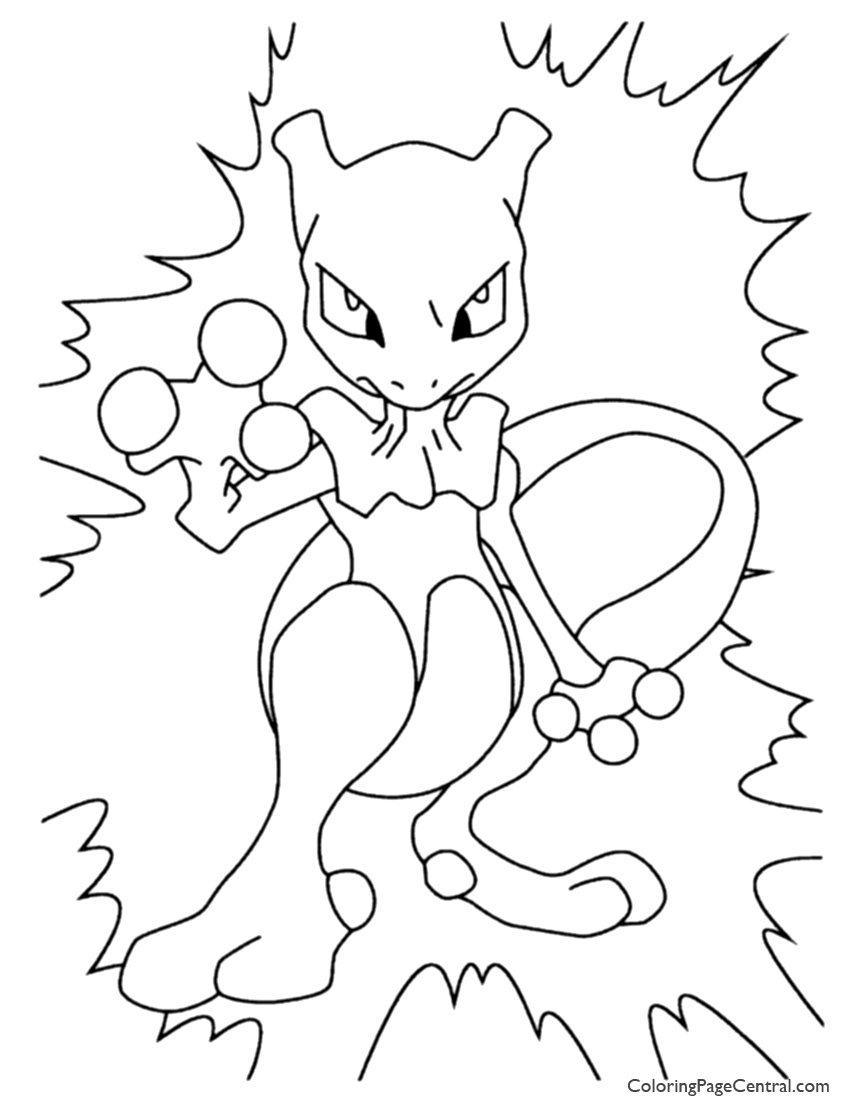 Pokemon Mewtwo Coloring Pages At Getdrawings Free Download