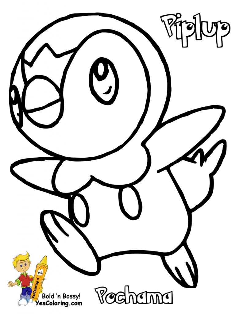 Pokemon Piplup Coloring Pages At GetDrawings | Free Download