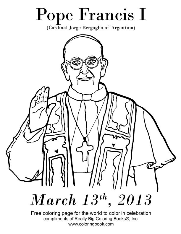 Pope Francis Coloring Page at GetDrawings | Free download