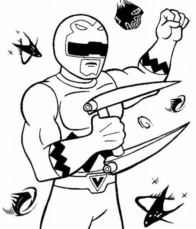 Power rangers in space coloring pages