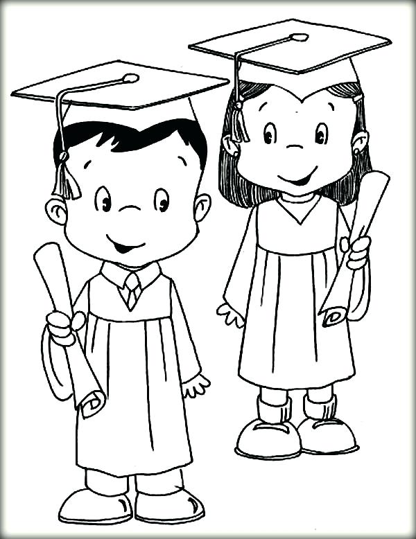 View Coloring Pages Kindergarten Graduation PNG