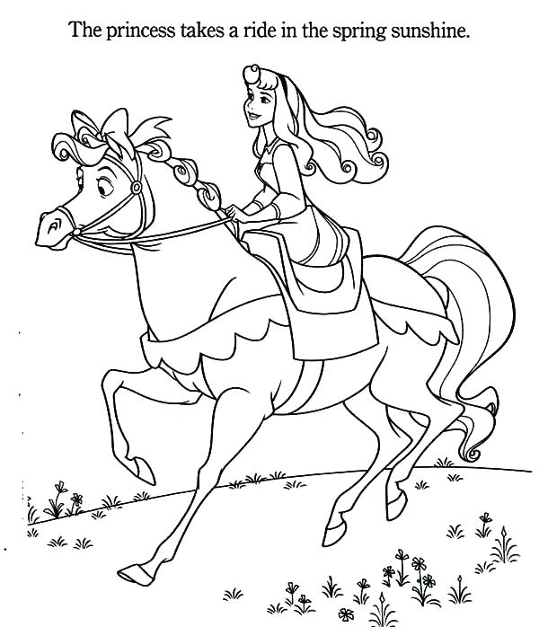 Princess And Horse Coloring Pages at GetDrawings | Free download