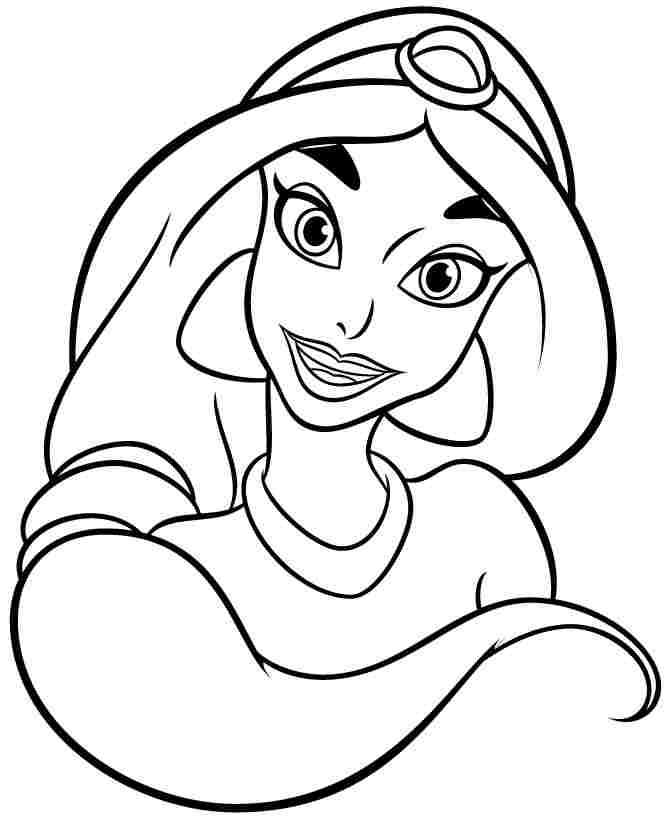 Princess Jasmine Coloring Pages at GetDrawings | Free download