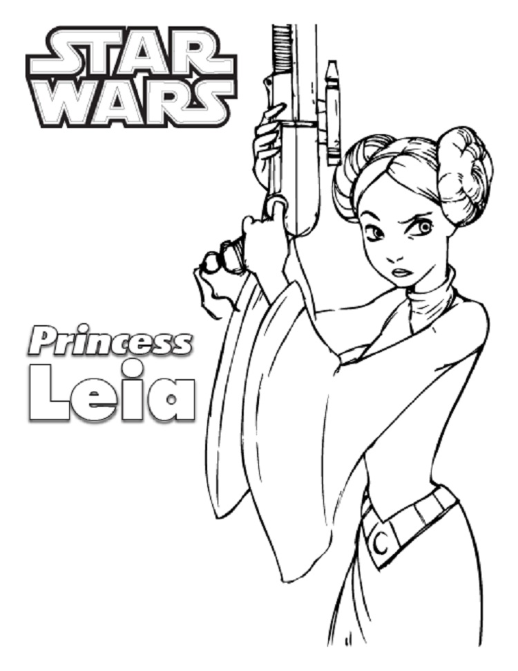 750x970 Princess Leia Coloring Pages Free.