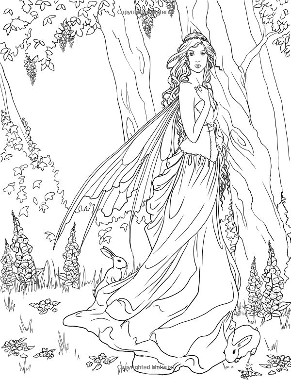 Art Collectibles Clip Art Enchanted Forest Coloring Pagedigi Stamp Fantasy Printable Download By Selina Fenech