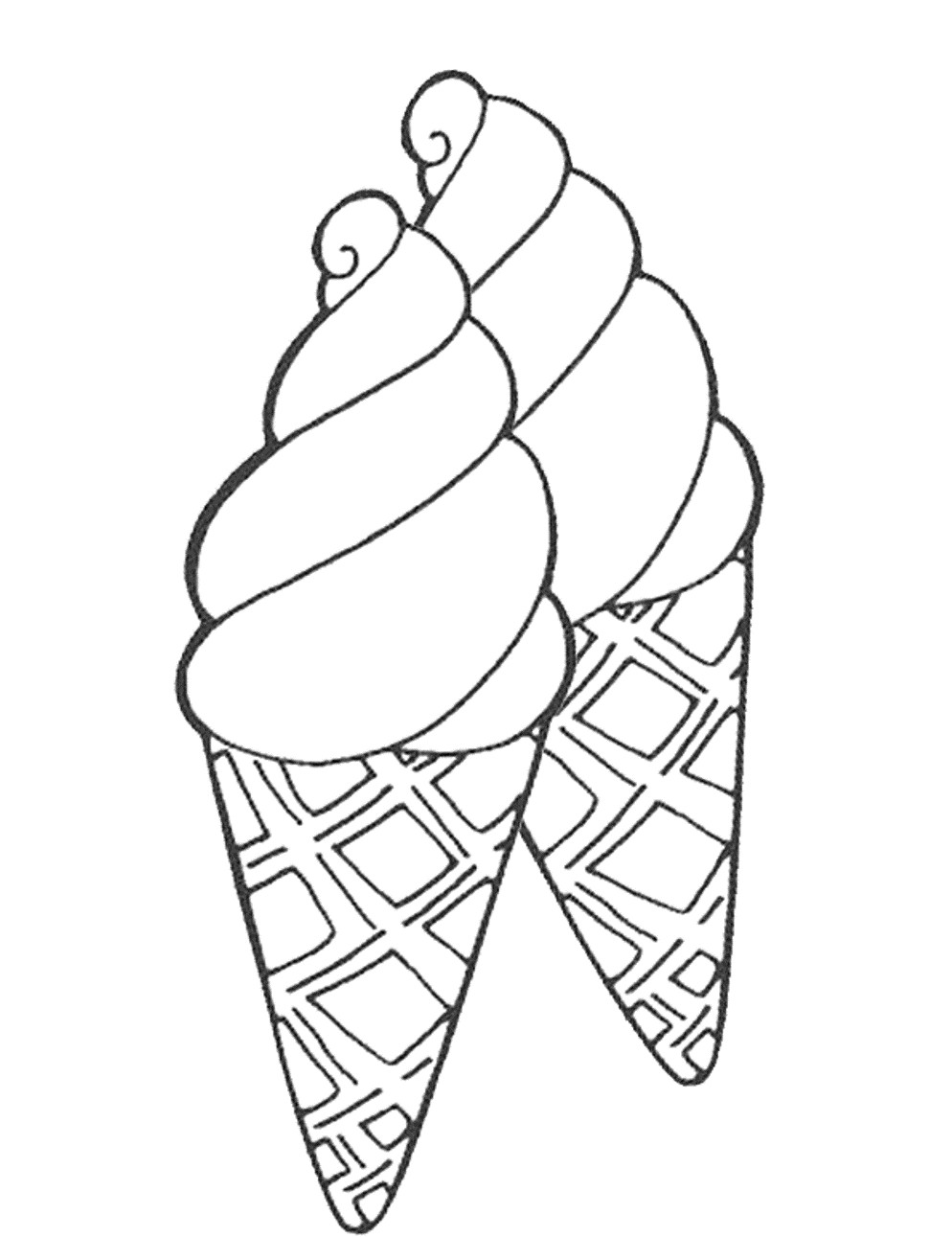 Printable Ice Cream Cone Coloring Pages at GetDrawings Free download