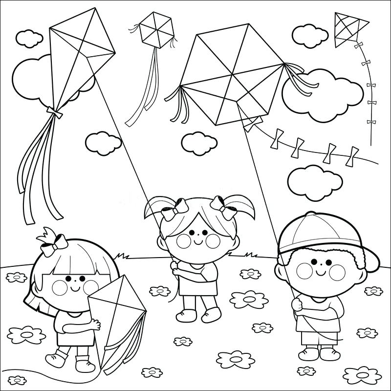 Printable Kite Coloring Page At GetDrawings Free Download
