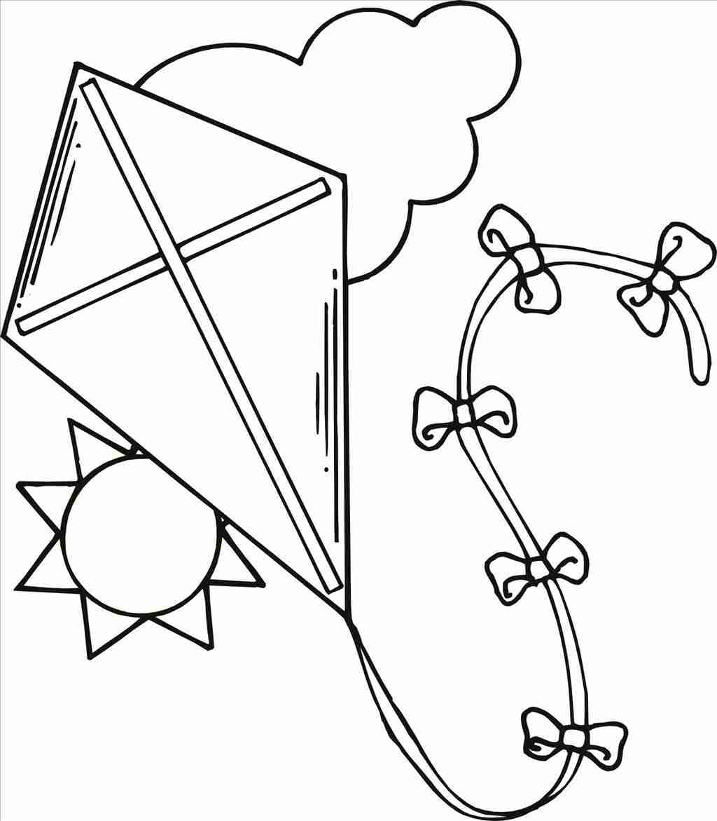 Printable Kite Coloring Page at Free for personal use