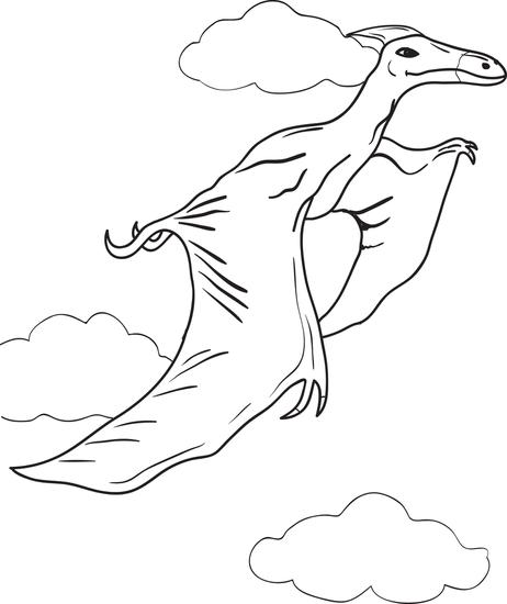 pterodactyl coloring page