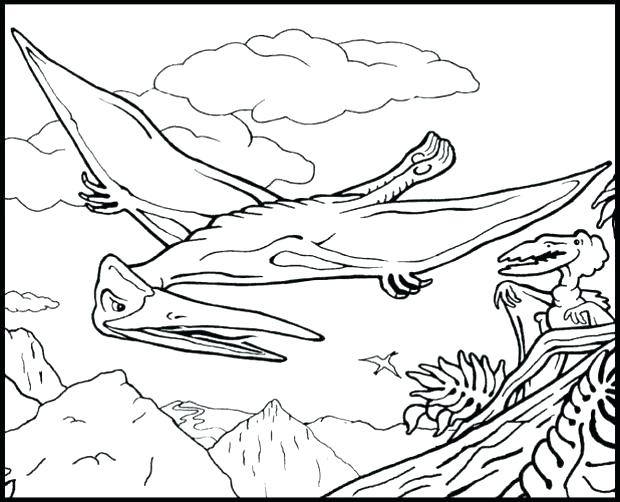 pterodactyl coloring page