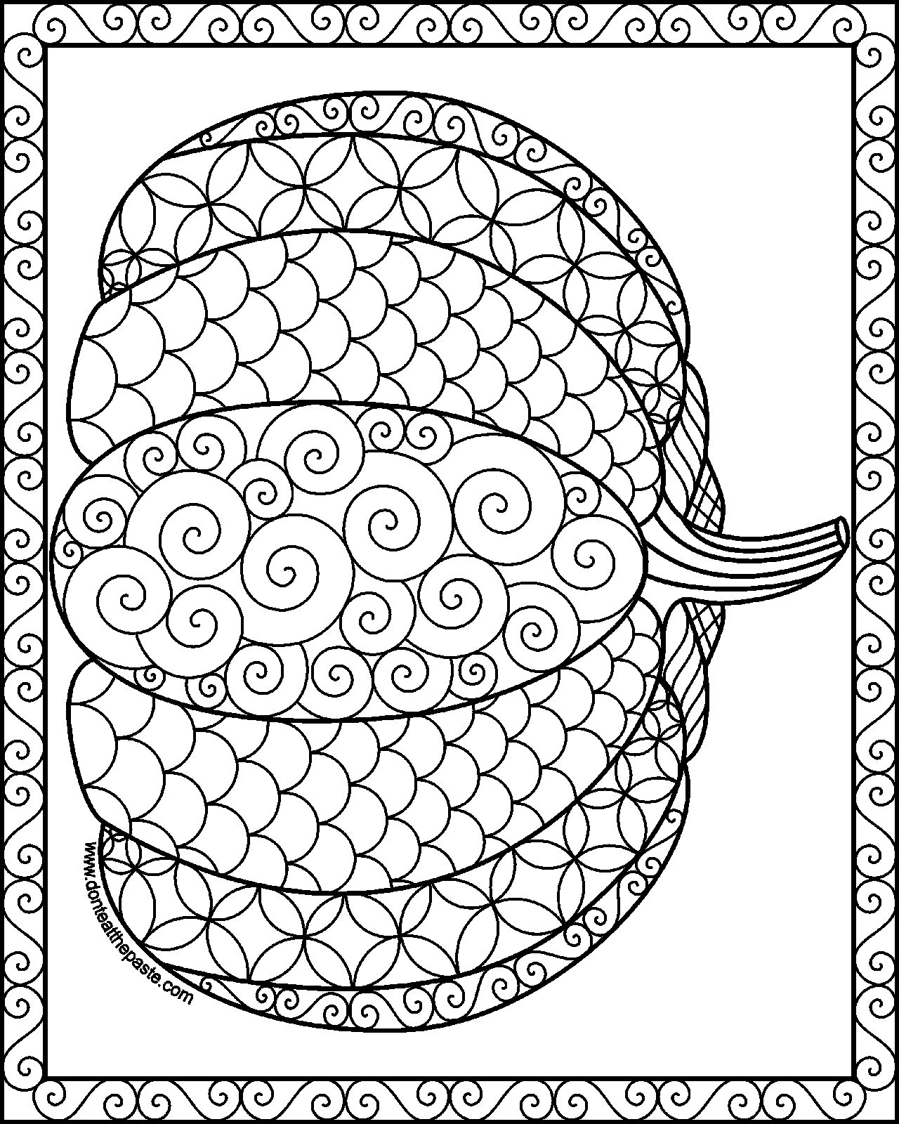 Pumpkin Coloring Pages For Adults at GetDrawings | Free download