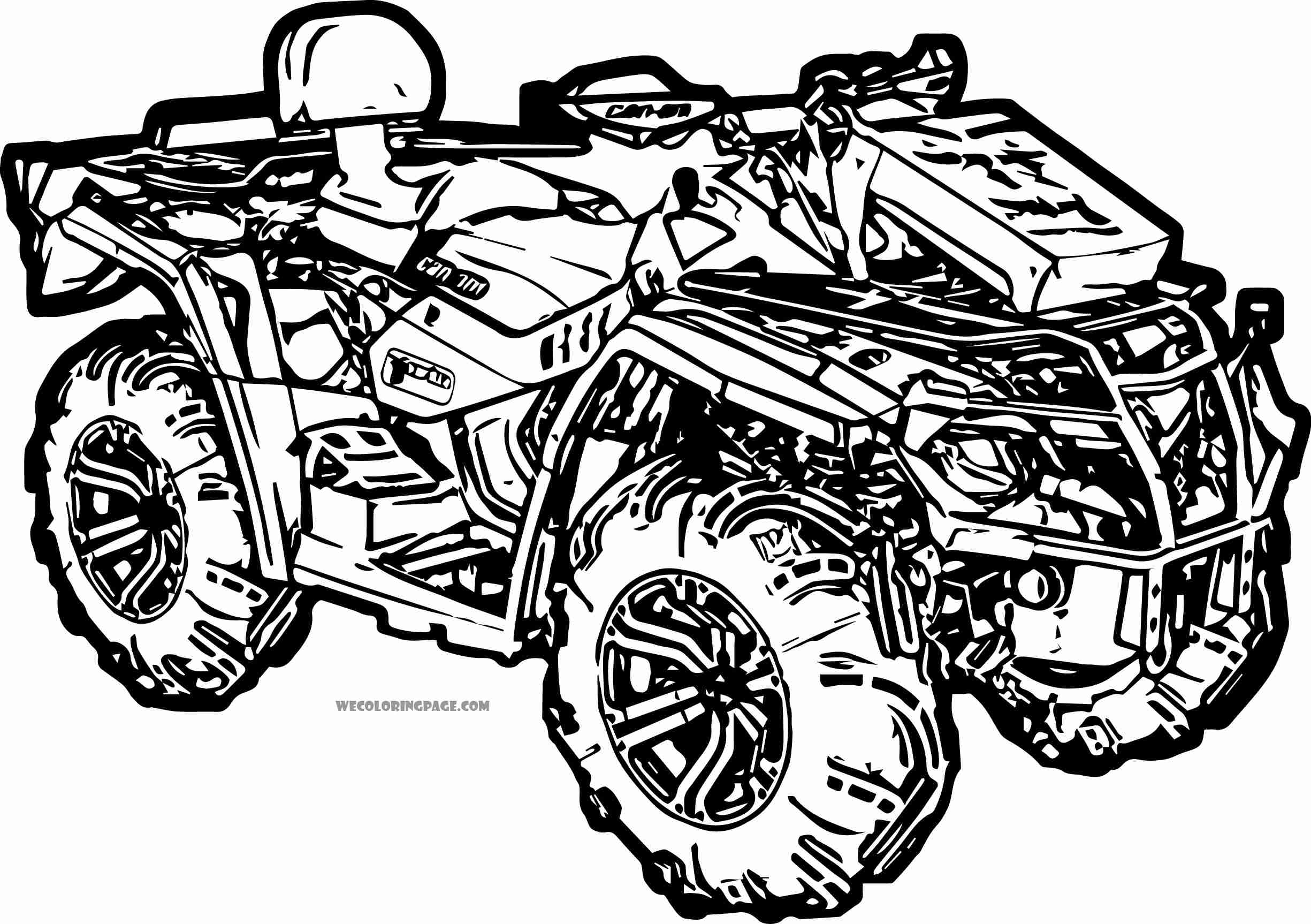 2450x1726 Quad Coloring Pages Ripping Four Wheelers Olegratiy.
