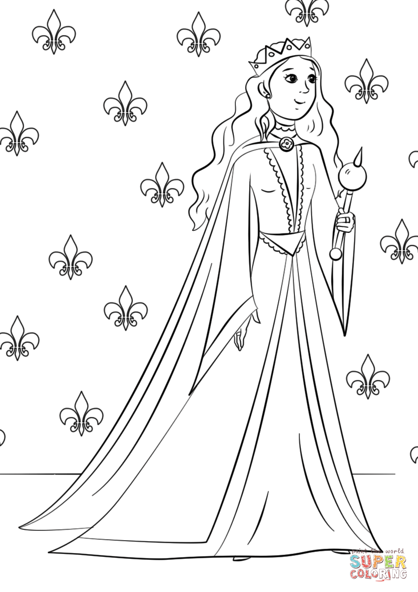 Queen Elizabeth Coloring Page at GetDrawings | Free download