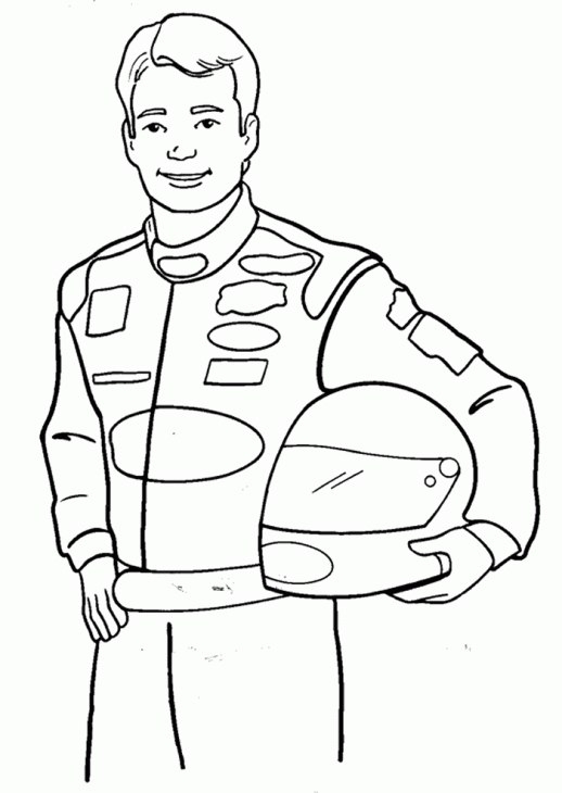 Race Car Driver Coloring Pages At Getdrawings Free Download