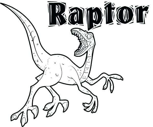 raptor dinosaur coloring pages