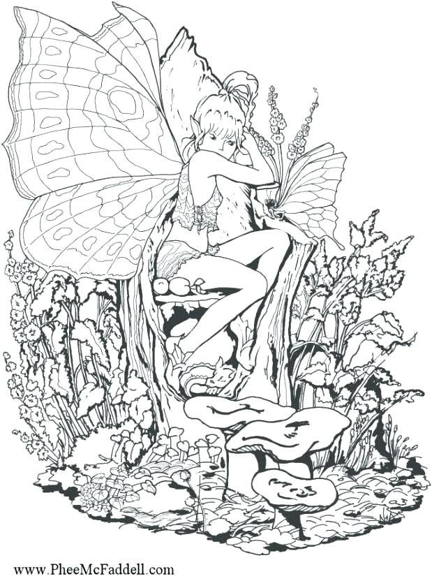 Realistic Fairy Coloring Pages at GetDrawings | Free download